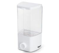 Rayen | Transparent Soap Dispenser, Easy Cleaning and Filling, Dual Installation Method, 9x8x18.8cm, White
