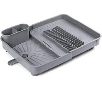Rayen Extendable Adjustable To Size Dish Dryer Drainer Rack With Drainage Gutter