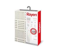 Rayen 6303.01 (Easy-to-fit Padded Ironing Board EasyClip System) 4 Layers: Foam, Flannelette, Quality Canvas Fabric Cover with Titanium Coating. Premium Range. 130 x 47 cm, White/Stripes