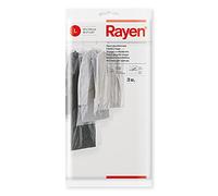 Rayen - Wardrobe clothes cover. Set of 3 transparent bags for storing clothes. Anti-dust clothes protectors. Transparent 6047