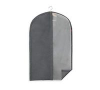 Rayen - Wardrobe clothes cover. Zip-up hanging suit cover. Dress cover resistant to dust, moisture and moths. 60 x 100 cm. Dark Grey/Translucent
