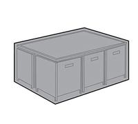 RayGar 11 Piece 10 Seater Rattan Cube Set Cover Black