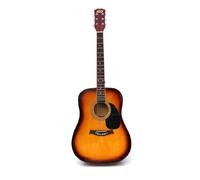 RayGar 41'' Full Size 4/4 Sunburst Acoustic Guitar Dreadnought Steel String Beginner Guitar Package Pack - New