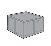 RayGar 9 Piece 8 Seater Rattan Cube Set Cover Black