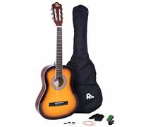 Rio 3/4 Size Sunburst Classical Guitar Pack For Junior Beginners - Suit 9 To 12 Years - Inc Bag, Strap, Picks, Pitch Pipes - New
