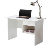 RayGar Wexford Desk with Drawer & Open Storage Space in White | Size: 1 Pack RayGar White 1 Pack