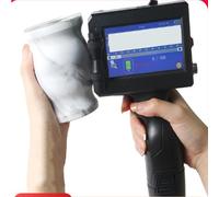 RayGenius Handheld Inkjet Printer Gun Printing Height 2~12.7mm Inkjet Coder with Quick Dry Ink Cartridge & 4.3 Inch Touch Screen, for Text QR Code/Barcode.