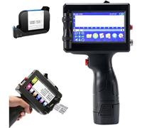 RayGenius Portable Printer Portable Inkjet Printer with 4.3-Inch Led Touchscreen Mobile Encoder 0.09-0.5-Inch Print Height To Print Bar Codes On Any Surface.
