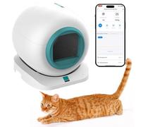 RayGenius Self Cleaning Cat Litter Tray, 65L Extra Large Automatic Litter Box with APP Control, Safety Protection, Electric Cat Litter Box for Multiple Cats.,Green