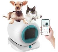 RayGenius Self Cleaning Cat Litter Tray Automatic Cat Litter Box 65L Large Capacity, Triple Security, APP Monitor Smart Cat Litter Box for Multiple Cats,Green