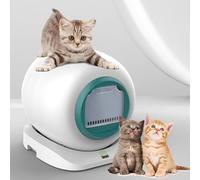 RayGenius Self Cleaning Cat Litter Tray Automatic Cat Litter Box, App Control Electric Cat Litter Box, Smart Robot Litter Box For Multiple Cats.,Green