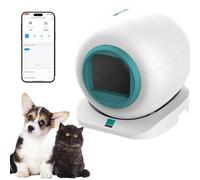 RayGenius Self Cleaning Cat Litter Tray: Automatic Litter Box, 65L Extra Large Cat Litter Box with APP Control & Safety Protection & Odor Removal.,Green
