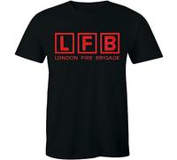 Raygun London UK United Kingdom Fire Brigade Fire Department Unit RescueT-Shirt-3XL Black