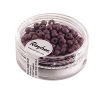 Rayher 14690291 Silk Bead Glass Seed Beads 4 mm Bulk Box of 120 Bordeaux