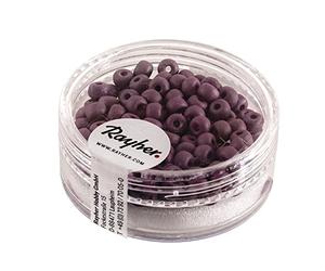 Rayher 14690291 Silk Bead Glass Seed Beads 4 mm Bulk Box of 120 Bordeaux