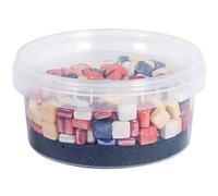 Rayher 14862999 Glossy Glass Mosaic Mix, Coloured, 1x1cm, (Approx. 250 pcs), Box 500g