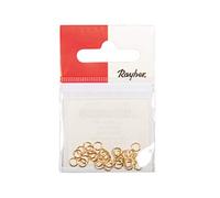 Rayher 22792616 Ring Round, 4.2 mm, Gold, Thickness 0.6 mm, Self-Service Bag/Pack of 30, Normal