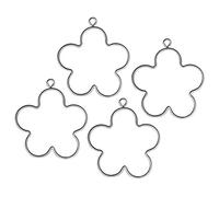 Rayher 24085000 Metal Wire Flowers, 5.5 cm Diameter, 4 Pieces, Shape for Wrapping, Crafts, Decorating