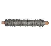 Rayher 24116607 Paper covered wire, 0.55mm ø, silver matt, on a wooden reel 50g, 20m