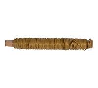 Rayher 24116619 Paper covered wire, 0.55mm ø, gold matt, on a wooden reel 50g, 20m