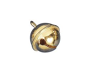 Rayher 2503306 Metal Bells Spherical Diameter 19 mm Gold Pack of 10 Jingles Christmas Bells Decorative Bells for Crafts