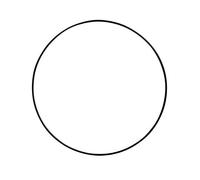 Rayher 2505201 Metal Rings, Coated, 20cm ø, Black