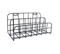 Rayher 25196576 Wire Storage Rack, 2 Compartments, Black, 20x10x10cm
