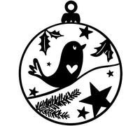 Rayher 29188000 Stamp "Christbaumkugel", 6x7cm