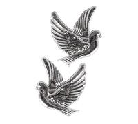 Rayher 31555606 Wax Design: Dove Silver, 2.2 x 2.7 cm, 1 Pair