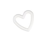 Rayher 3325400 White Polystyrene Heart for Flowers, Crafts and Felting, Heart-Shaped Foam Frame, 20 cm