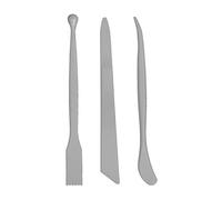 Rayher 34456558 Set of 3 Double-Ended Modelling Tools for Clay, Pottery Sculpting Tool, 6 Different Tips, plastic, 17.5 - 18 cm