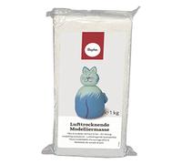 Rayher 3450200 Air-Drying Modelling Clay for Sculptures and Crafts, Self-Hardening Clay, white, 1000 g
