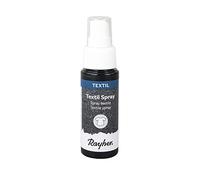 Rayher 35027576 Black Fabric Spray Paint with Fine Mist Nozzle, Washable and Permanent Textile Dye, 50 ml