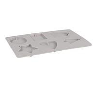 Rayher 36110000 Silicone Casting Mould for Jewellery Making, Casting Tray with 6 Different Pendant Shapes for Concrete, Plaster of Paris, Resin, Wax and Soap, 14.5 x 26 x 1 cm, Grey