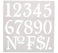 Rayher 38907000 Reusable Stencil with Number Designs, Stencil Mask for craft and home décor projects
