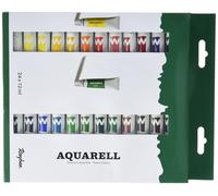 Rayher 38916000 Set of 24 Artists Quality Watercolours, 12 ml Colour Tubes for W