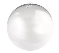 Rayher 3946337 Plastic Ball 2 Pieces 18 cm with 15 mm Hole for LED Chain Crystal