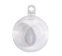 Rayher 39473800 Plastic Balls, Separable, 4 cm Diameter, Set of 8, Plastic Baubles for Filling, Transparent, Acrylic Balls with Hanging Eyelet, Decorative Baubles, Two-Piece