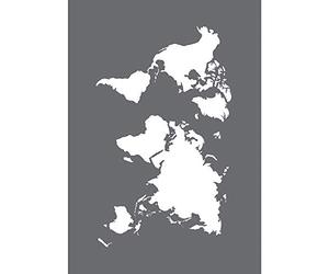Rayher 45100000 Mask Stencil for Crafts and Painting, Reusable Silk Screen Template with World map Design, Craft Squeegee Included, 14.8x21cm