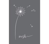 Rayher 45105000 Mask Stencil for Crafts and Painting, Reusable Silk Screen Template with Dandelion Design, Craft Squeegee Included, 14.8x21cm