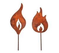 Rayher 46553638 Metal Flames for Pluging, Copper, 2 Designs, 13 + 15 cm, Self-Service Bag/Pack of 2, Normal