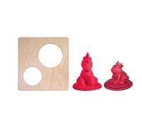 Rayher 47015000 Latex Casting Moulds Full Mould Set Fairytale World 2 Casting Moulds Frog Prince + Unicorn 1 Mould Holder Moulds for Pouring Creative Concrete Raysin Creative Soap Wax Lenses