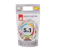 Rayher 5 in 1 Creative Cement Casting Powder for Concrete Crafts and Mixed Media, Paste for Crafts with Concrete Effect, 1kg, grey, 34463558