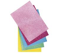 Rayher 53960000 Glitter-Felt, Assorted, 21x30x0.1cm, 5 Colours, 5sheets