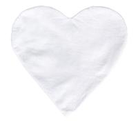Rayher 53964102 Heart-Shaped Cushion Cover, Pillowcase with Zipper for Fabric Painting, Screen Printing and Textile Crafts, White, 30cm