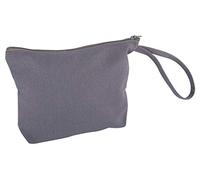 Rayher 53982564 Pouch Purse with Wrist Strap, Zip Wristlet for Textile Crafts and Screen Printing, Grey, 22x17cm