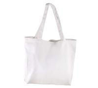 Rayher 53987102 Plain Shopping Tote Bag, Shoulder Bag for Fabric Painting, Screen Printing and Textile Crafts, Polyester-Cotton Blend, white, 46x35x10cm