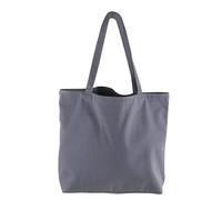 Rayher 53987564 Plain Shopping Tote Bag, Shoulder Bag for Fabric Painting, Screen Printing and Textile Crafts, Polyester-Cotton Blend, grey, 46x35x10cm