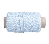 Rayher 55517356 Yarn, 1mm ø, Light Blue, on a roll Approx. 35m, tab-Bag 10g