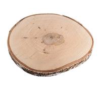 Rayher 55807000 Large Birch Wood Disc with Bark, Natural Round Wooden Tree Log Slice for Crafts, 29-32cm